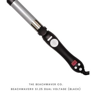 The Beachwaver Co. 1.25" Curling Wand - Black and Silver
